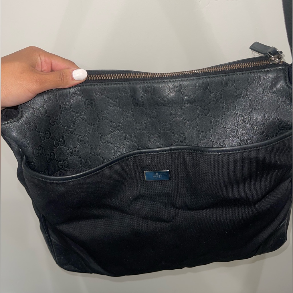 Gucci Tote Bag. Nylon And Genuine Leather